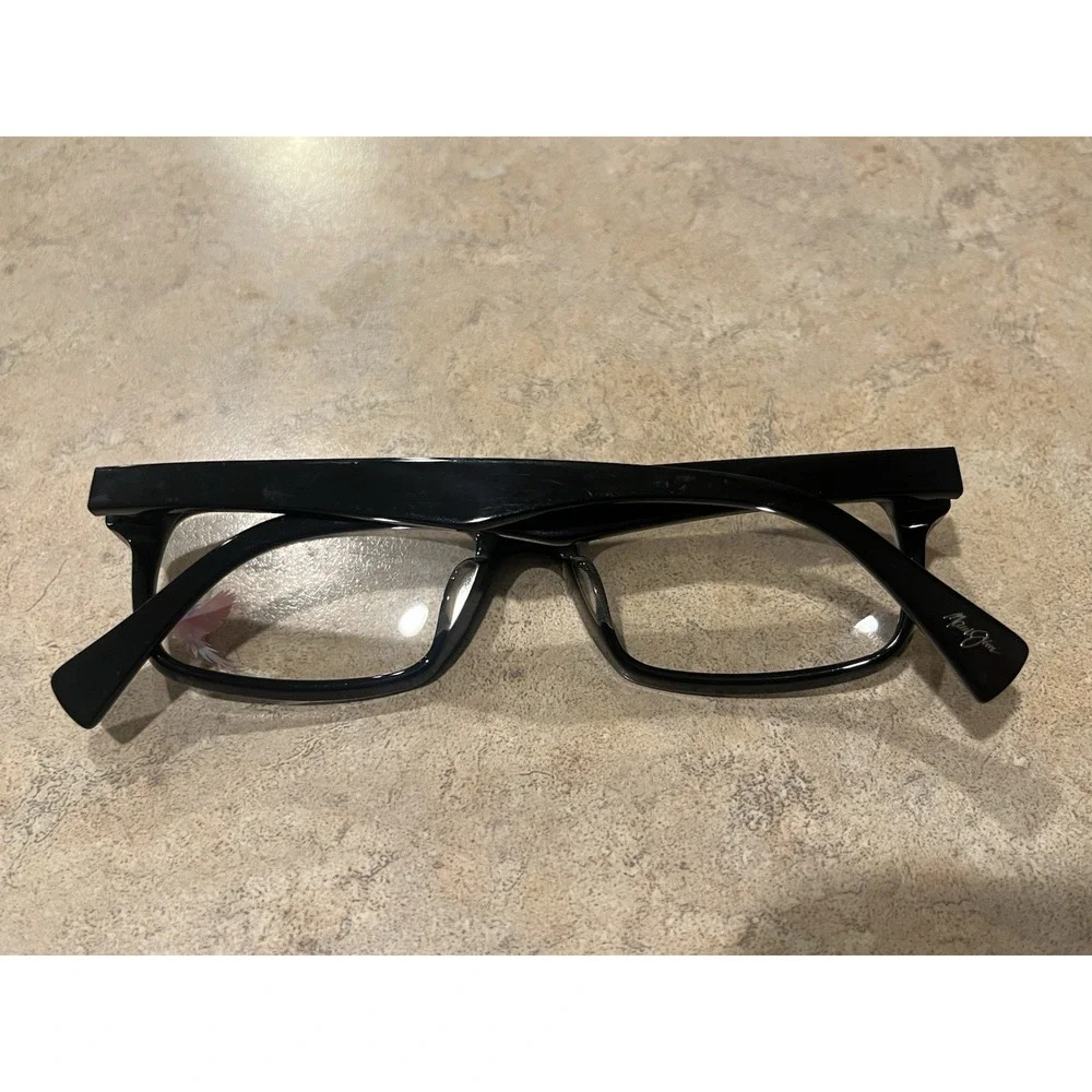 Maui Jim Eyeglasses Frames MJO2204-02 Black Rectangular Full Rim 53-17-143